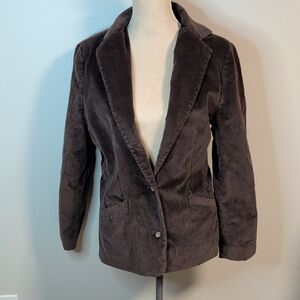 L.L. Bean Women's Dark Brown Corduroy Blazer